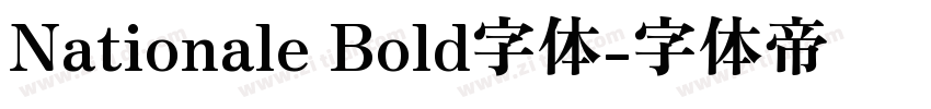 Nationale Bold字体字体转换